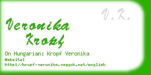 veronika kropf business card